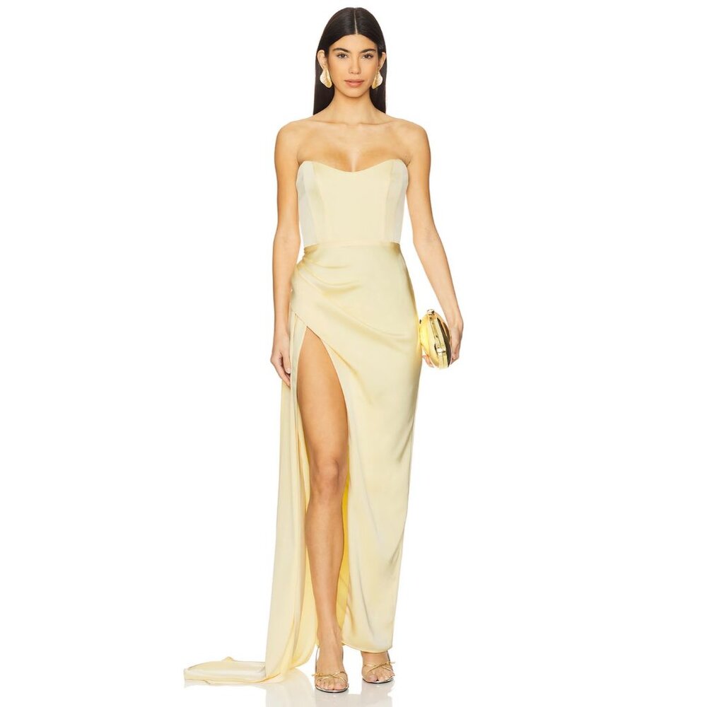 Katie May Bita Gown in Butter Yellow